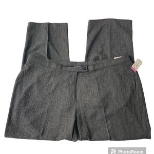 NWT Kim Rogers Womans 24W Back White Speckeled Dress Pants Straight Flat Front